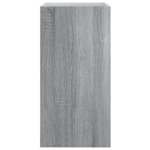 Tv-bord 2 stk. 30,5x30x60 cm konstrueret træ grå sonoma-eg