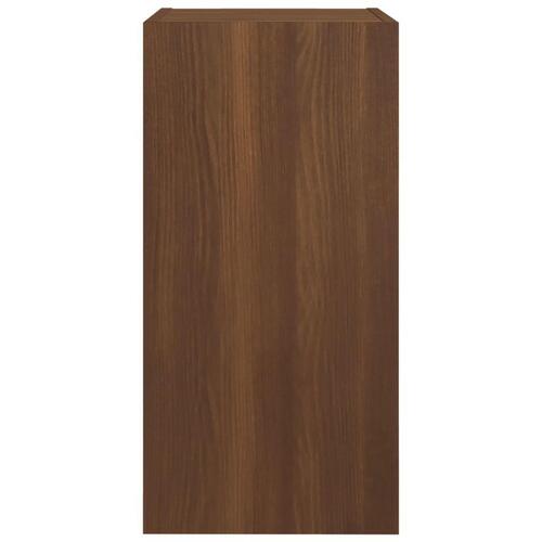 Tv-bord 30,5x30x60 cm konstrueret træ brun egetræsfarve
