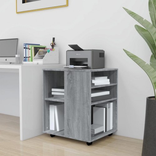 Rullebord med hjul 60 × 53 × 72 cm - grå sonoma-eg, konstrueret træ