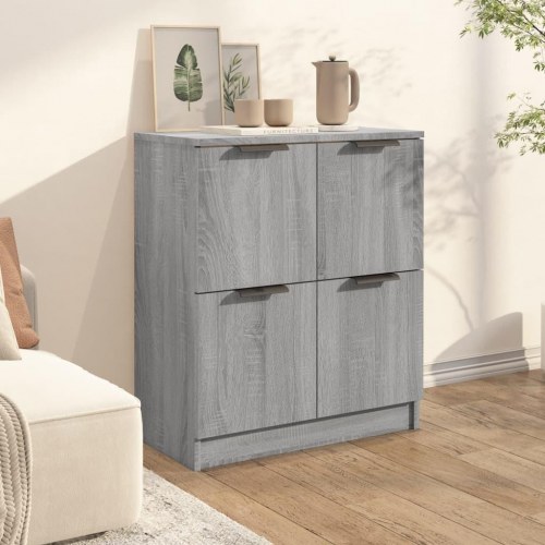 Skænk med 4 låger 60 x 30 x 70 cm - grå sonoma-eg