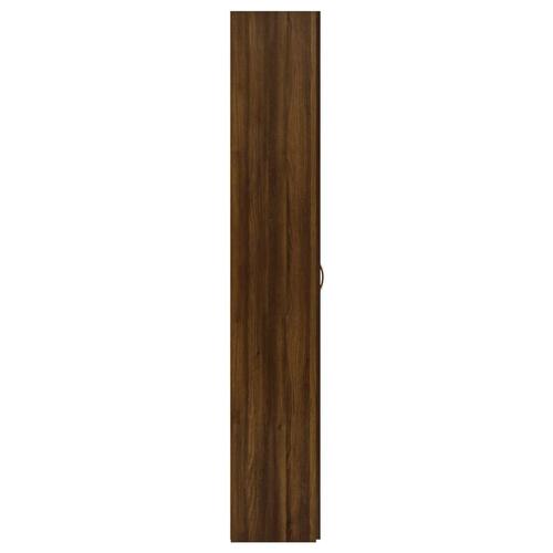 Kontorskab 60x32x190 cm konstrueret træ brun egetræsfarve