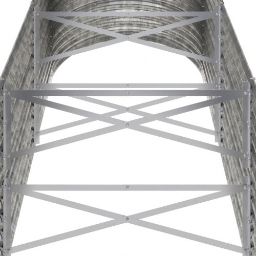 Plantekrukke 224x80x68 cm galvaniseret stål sølvfarvet