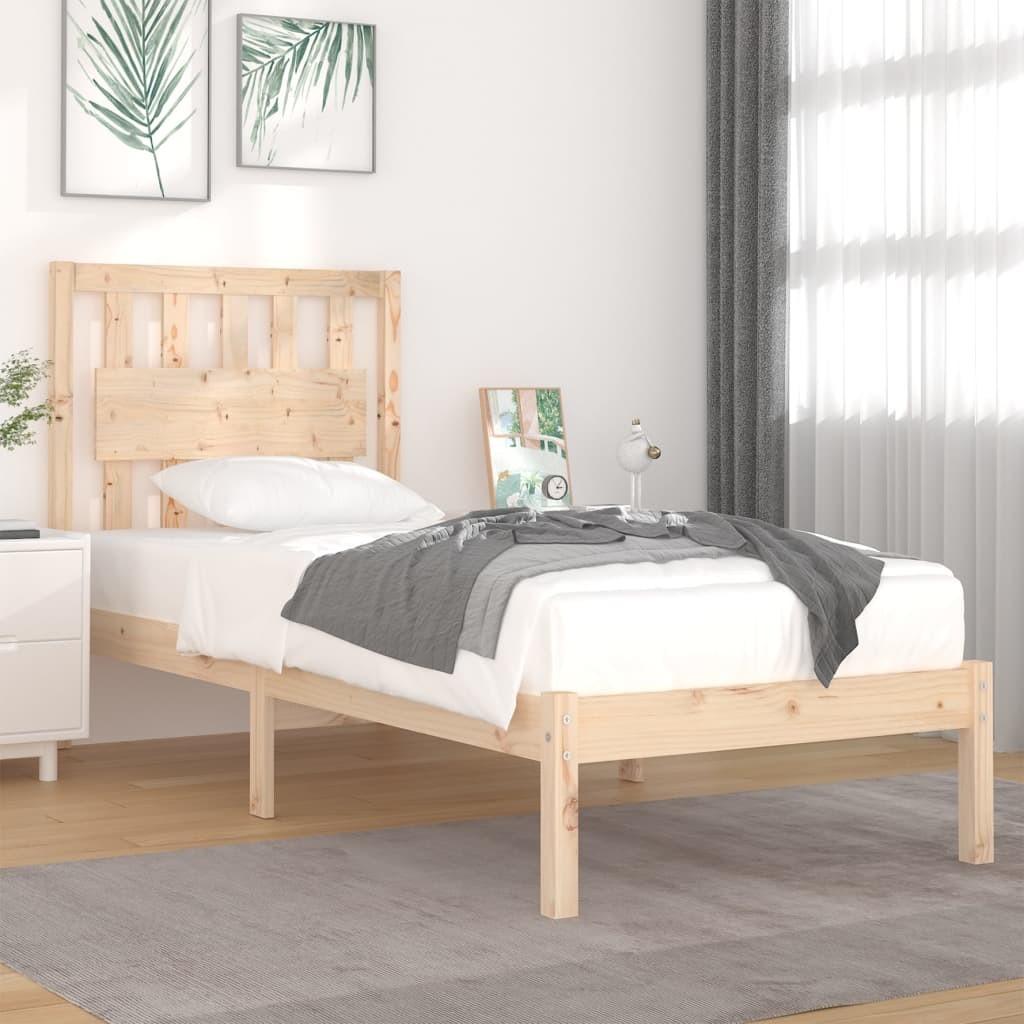 vidaXL sengeramme 90x200 cm massivt fyrretræ