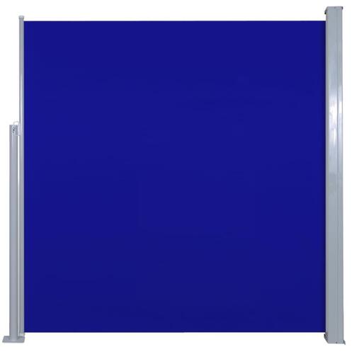 Sammenrullelig sidemarkise 140 x 300 cm blå