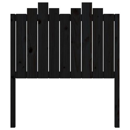 Sengegærde 96x4x110 cm massivt fyrretræ sort