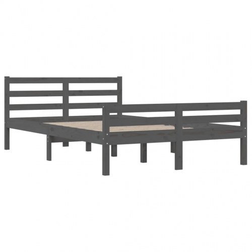 Sengeramme 150 x 200 cm King Size i massivt fyrretræ - grå