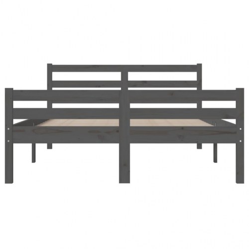 Sengeramme 150 x 200 cm King Size i massivt fyrretræ - grå