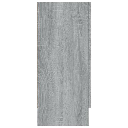 Vitrineskab 120x30,5x70 cm konstrueret træ grå sonoma-eg