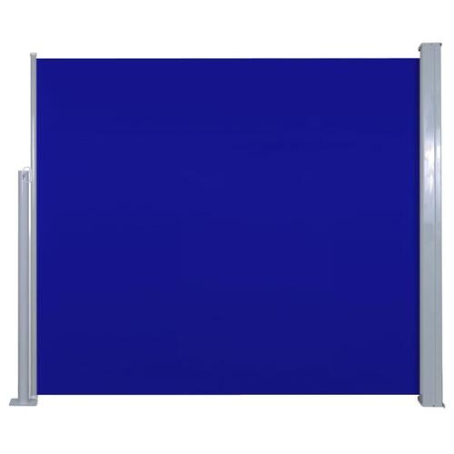 Sammenrullelig sidemarkise 120x300 cm blå