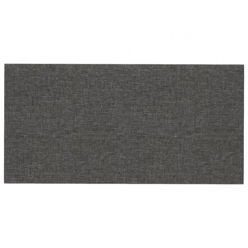 Vægpaneler 12 stk. 30x15 cm 0,54 m² stof mørkegrå