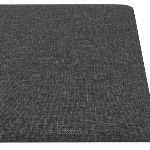 Vægpaneler 12 stk. 30x15 cm 0,54 m² stof mørkegrå