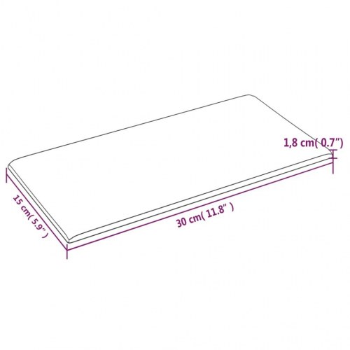 Vægpaneler 12 stk. 30x15 cm 0,54 m² stof mørkegrå
