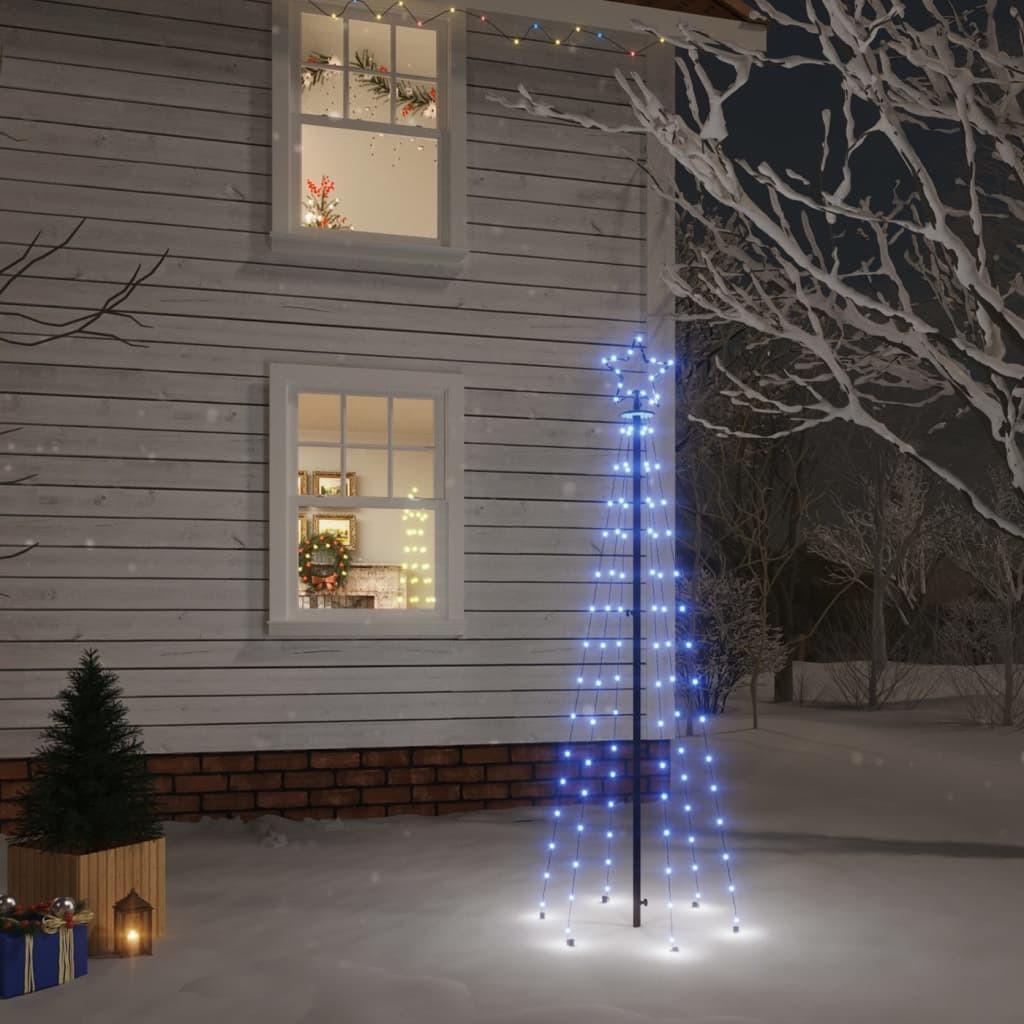 Juletræ med spyd 108 LED'er 180 cm blåt lys