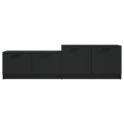 Tv-bord 158,5x36x45 cm konstrueret træ sort