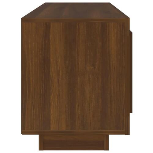Tv-bord 102x35x45 cm konstrueret træ brun egetræsfarve