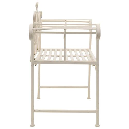 Havebænk 132 metal antik hvid