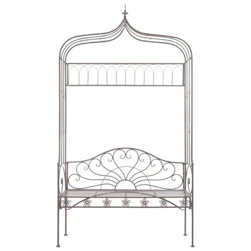 Havebænk 122 cm jern antik brun