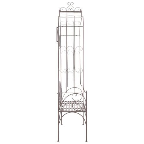 Havebænk 122 cm jern antik brun