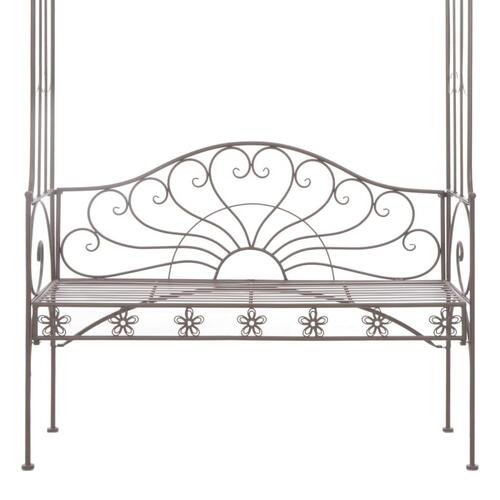 Havebænk 122 cm jern antik brun