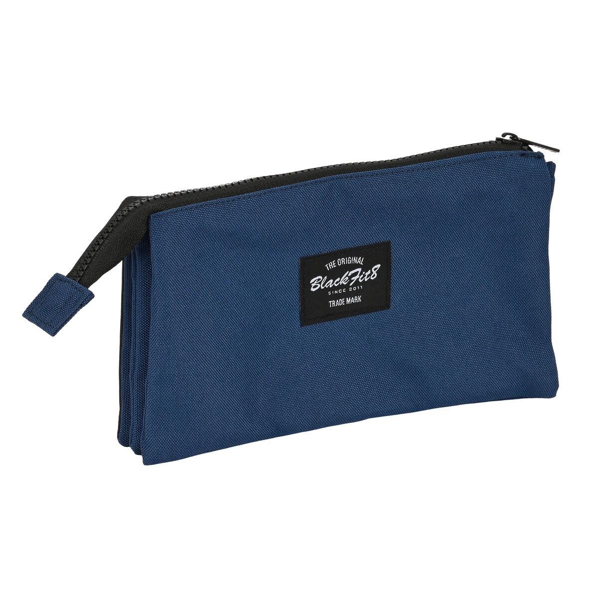 Tredobbelt Bæretaske Blackfit8 Urban Sort Marineblå 22 X 12 X 3 Cm