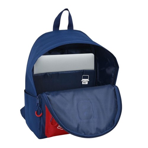 Safta laptop-rygsæk - rød/marineblå, 31 × 40 × 16 cm