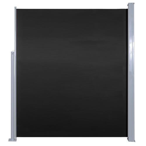 Sammenrullelig sidemarkise 160 x 500 cm sort