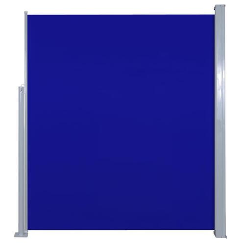 Sammenrullelig sidemarkise 160x500 cm blå
