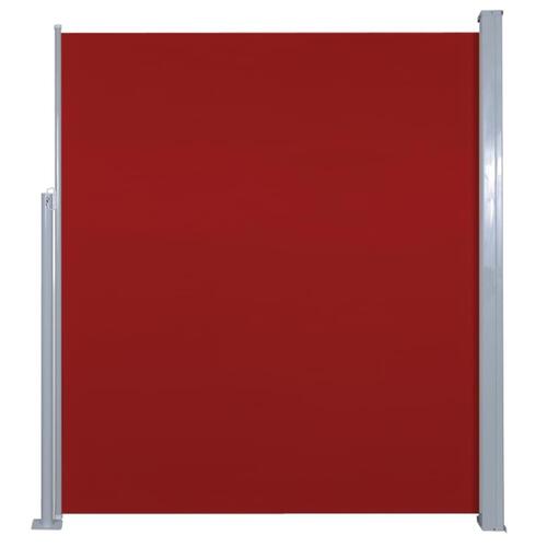Sammenrullelig sidemarkise 160 x 500 cm rød