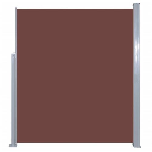Sammenrullelig sidemarkise 160 x 500 cm brun
