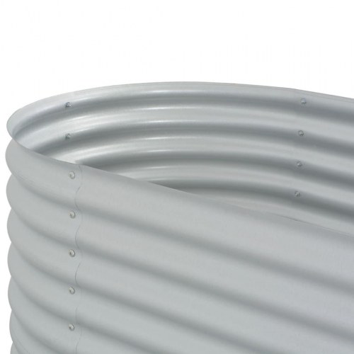 Forhøjet plantekasse 320 x 80 x 81 cm - sølvfarvet