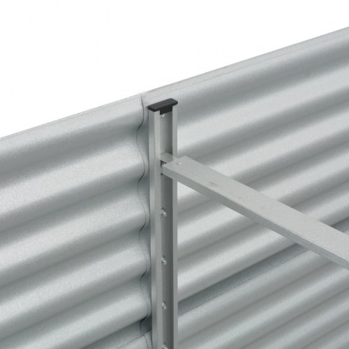 Forhøjet plantekasse 320 x 80 x 81 cm - sølvfarvet