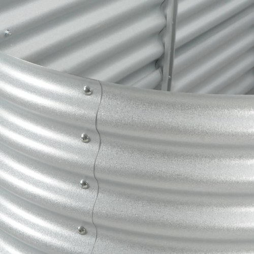 Forhøjet plantekasse 240x80x81 cm galvaniseret stål sølvfarvet