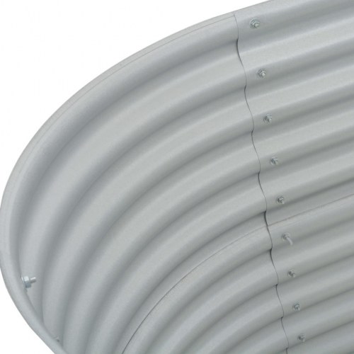 Forhøjet plantekasse 160 x 80 x 81 cm - galvaniseret stål, sølvfarvet