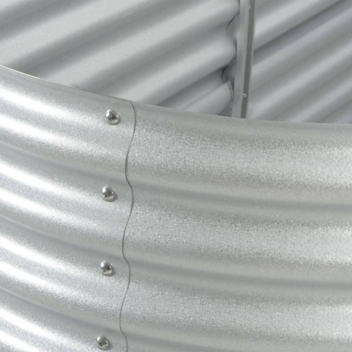 Forhøjet plantekasse 240x80x44 cm galvaniseret stål sølvfarvet