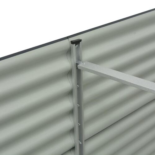 Forhøjet plantekasse 400x80x81 cm galvaniseret stål grå
