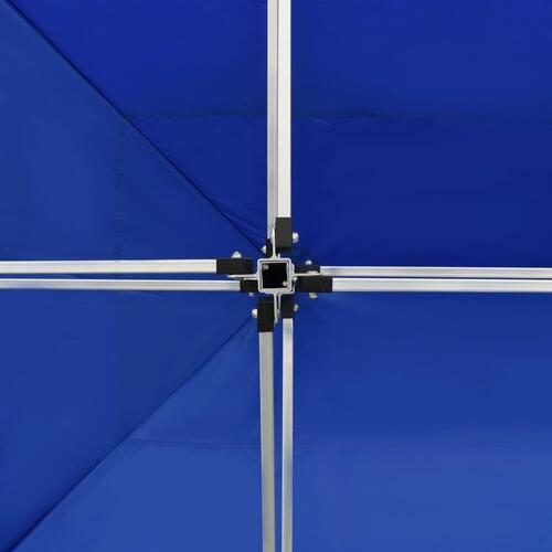 Foldbart festtelt aluminium 4,5 x 3 m blå