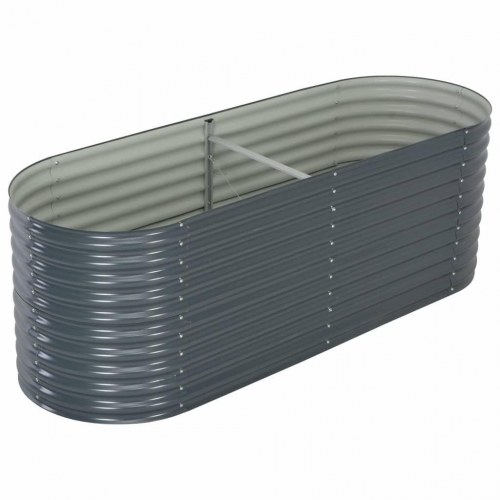 Forhøjet plantekasse 240 x 80 x 81 cm - grå