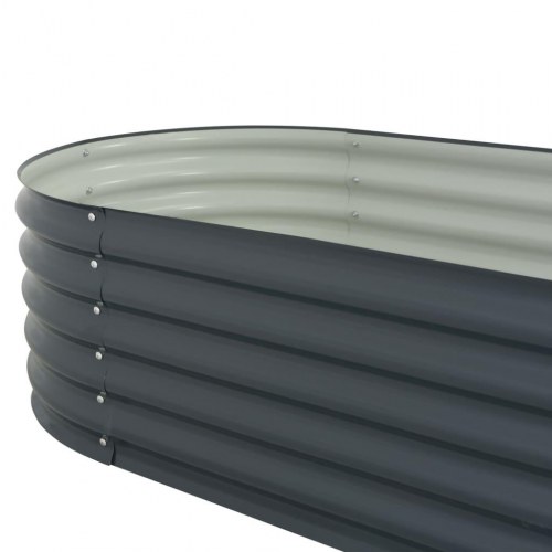 Forhøjet plantekasse 400 x 80 x 44 cm - grå