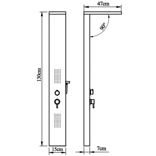 Bruserpanelsystem i rustfrit stål firkantet