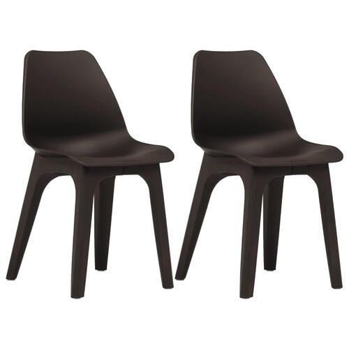 Havestole 2 stk. brun plastik