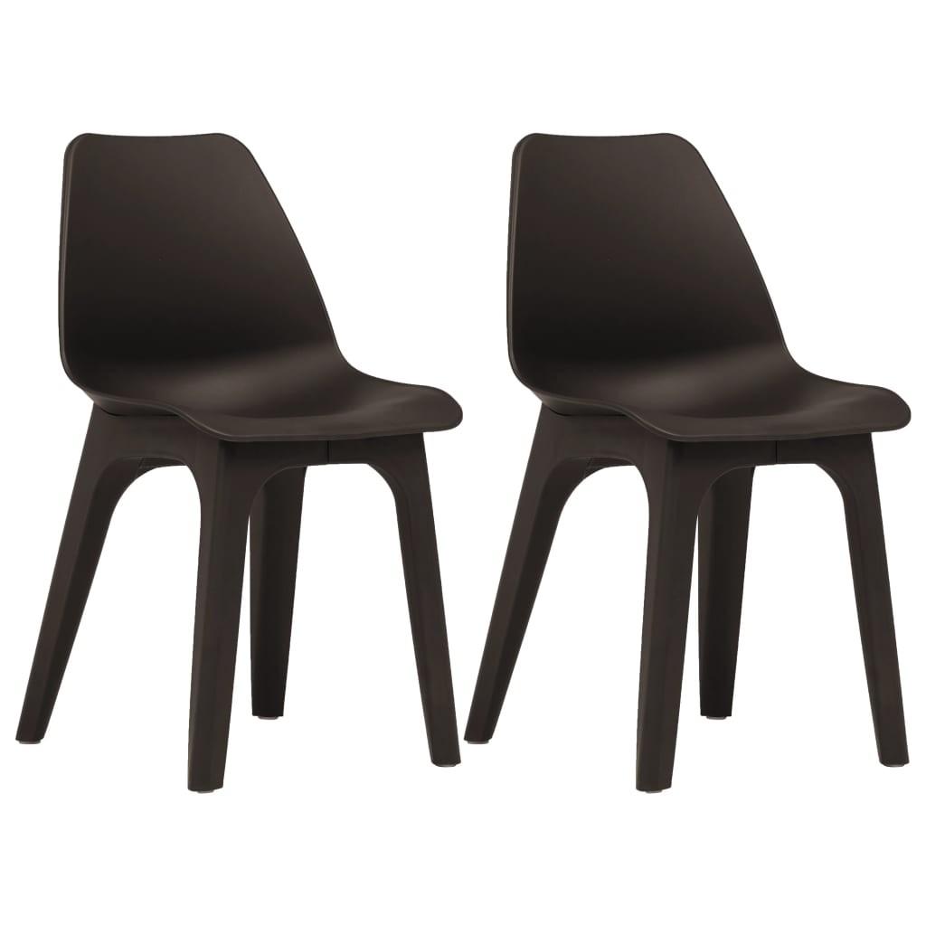 Havestole 2 stk. brun plastik