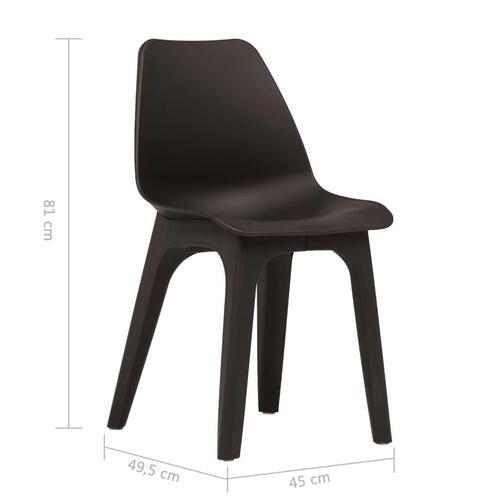 Havestole 2 stk. brun plastik