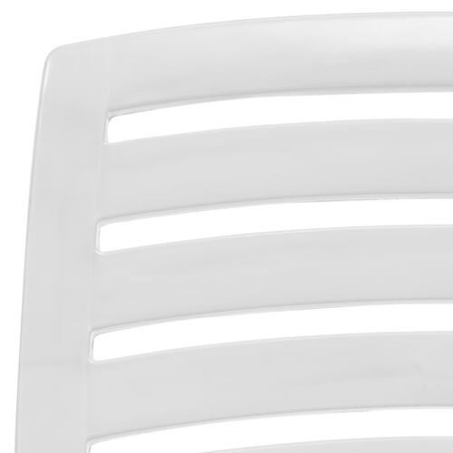Foldbare strandstole til børn 4 stk. plastik hvid