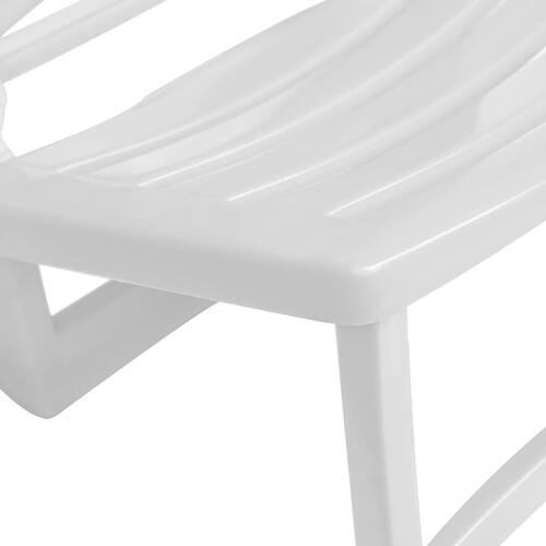 Foldbare strandstole til børn 4 stk. plastik hvid