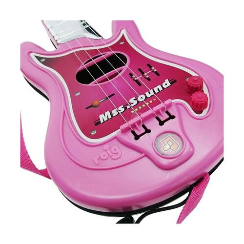 Børne Guitar Reig Mikrofon Pink