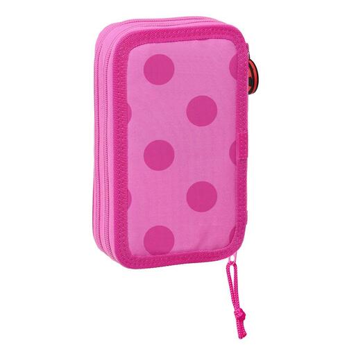 Dobbelt penalhus Lady Bug Fuchsia (28 stk)