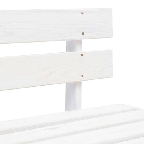 Pallebænk til haven træ hvid