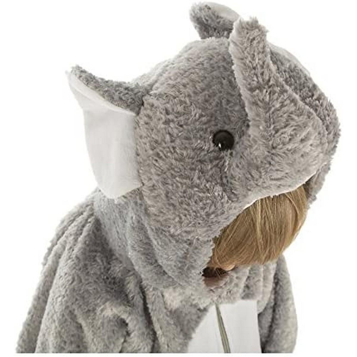 Elefantkostume til børn - 1-2 år, jumpsuit med hætte