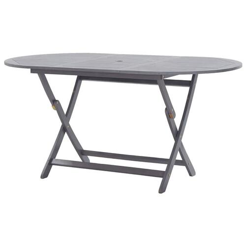 Foldbart havebord 160 x 85 x 75 cm massivt akacietræ