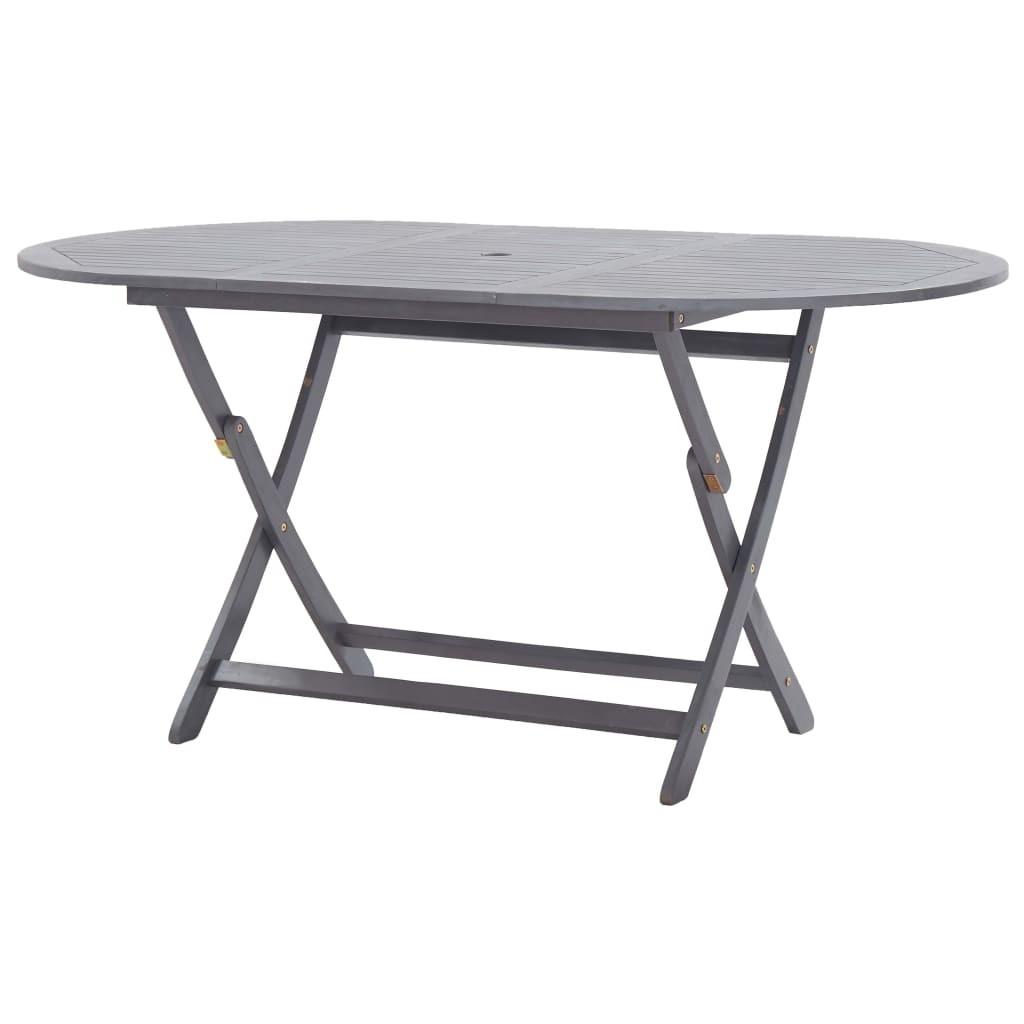 Foldbart havebord 160 x 85 x 75 cm massivt akacietræ